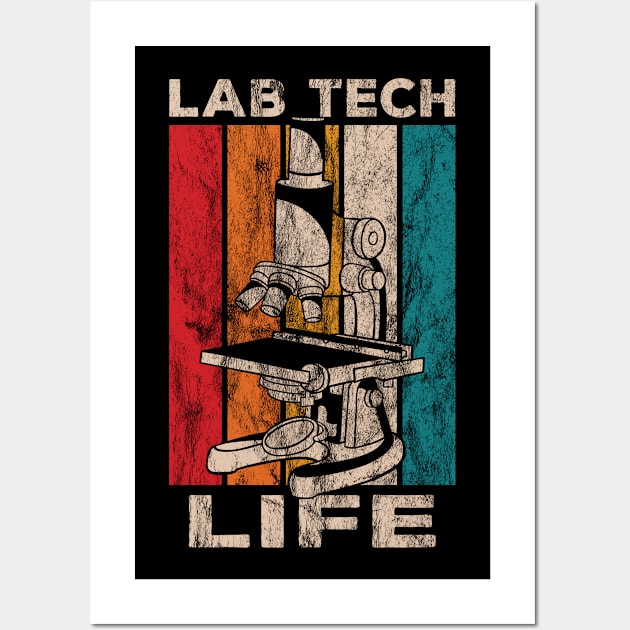 Lab Tech Life Assistant Laboratory Biology Lover Wall Art by Funnyawesomedesigns